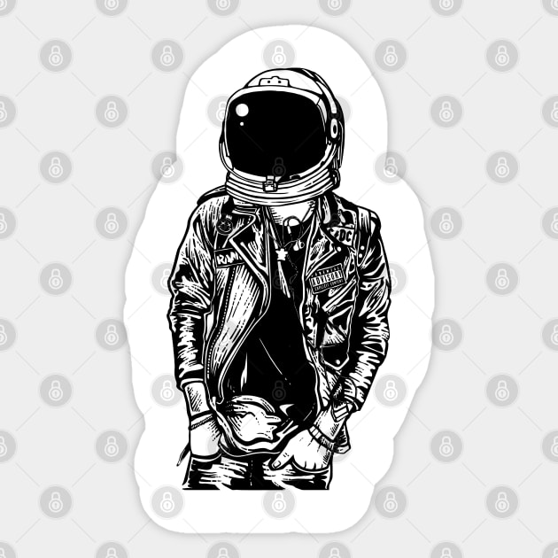 Astronaut Punk Sticker by drewbacca